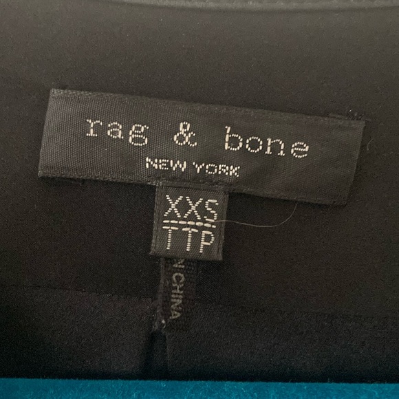 Rag & bone Black Wrap V-Neck Sleeve Blouse - Picture 3 of 5